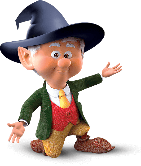 Ernie wearing a witch’s hat
