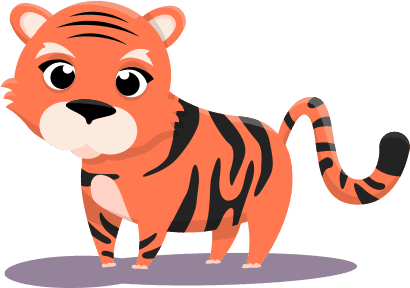 An illustrated tiger